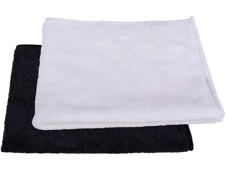 Edi Baur Mikrofaser-Reinigungstuch Black and White 5 Stück, Weiss