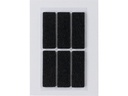 Herma Stickers Filzgleiter 15 x 45 mm, 6 Stück, Schwarz