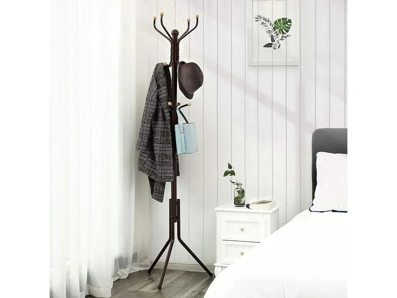 Songmics Garderobenständer 182 cm, Schwarz, Metall