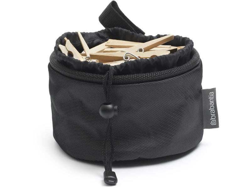 Brabantia Wäscheklammern-Beutel Schwarz, 1 Stück