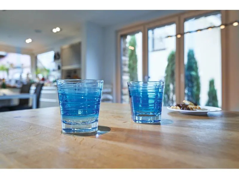 Leonardo Trinkglas Vario Struttura 250 ml, 6 Stück, Blau