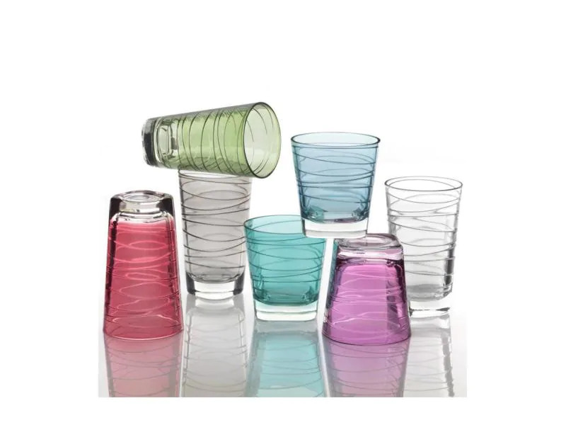 Leonardo Trinkglas Vario Struttura 250 ml, 6 Stück, Rot