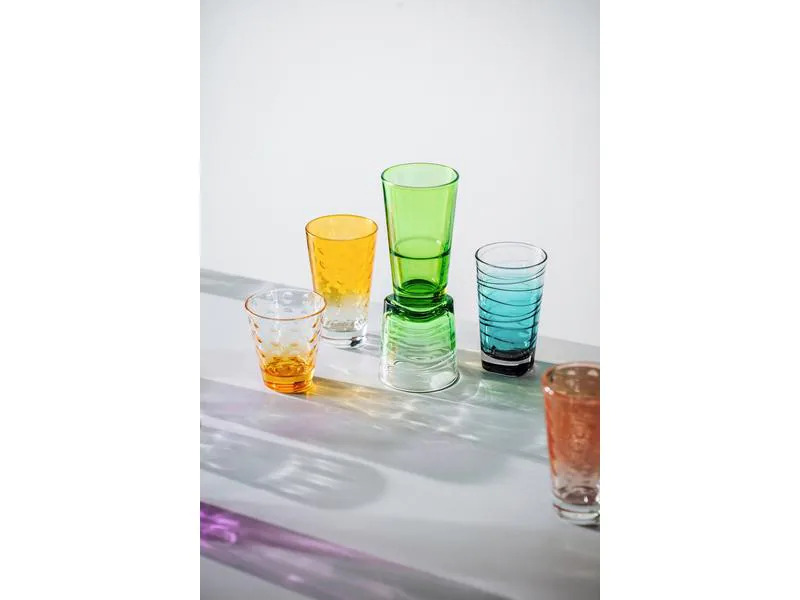 Leonardo Trinkglas Vario Struttura 280 ml, 6 Stück, Türkis