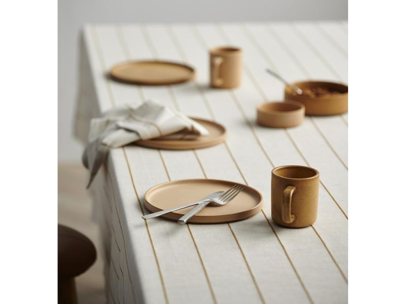 Södahl Tischdecke Line 140 x 270 cm, Crème/Gold
