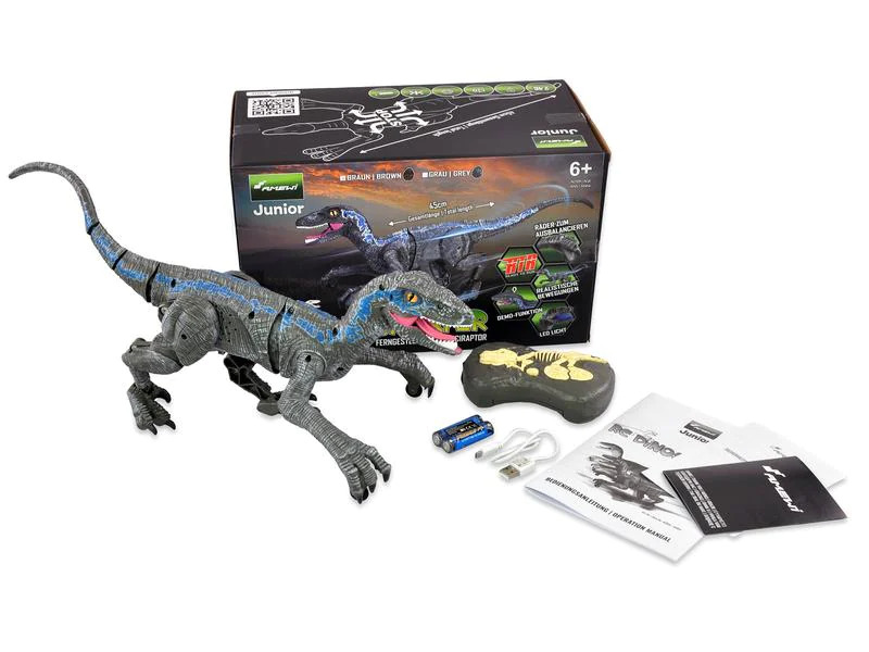 Amewi RC Dinosaurier Velociraptor, Grau RTR
