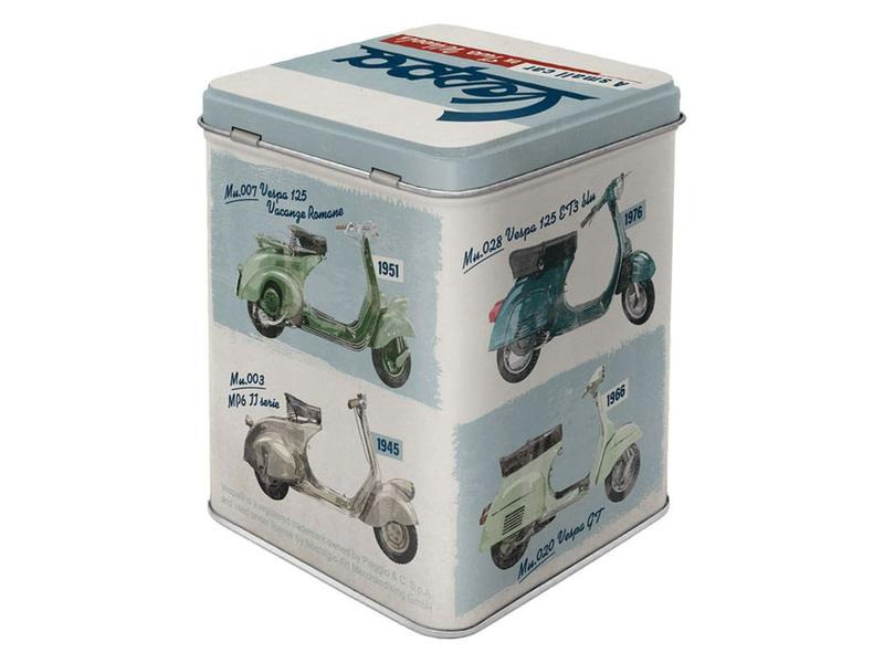 Nostalgic Art Teebeutel-Box Vespa Blau/Rot/Weiss