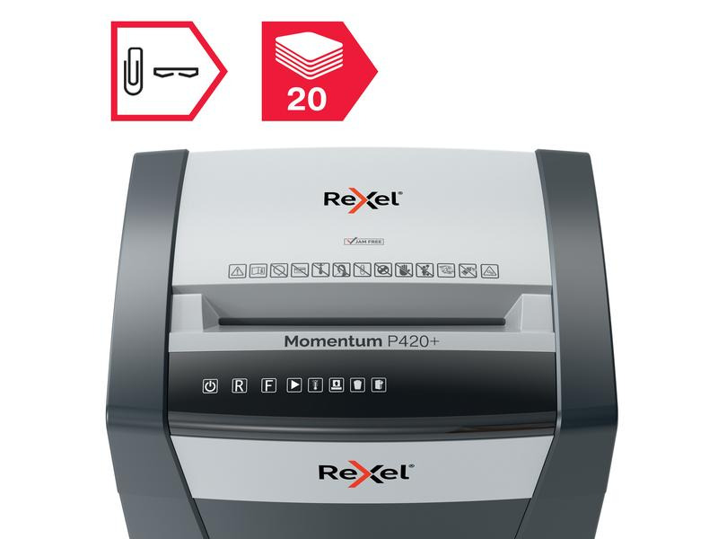 Rexel Aktenvernichter Momentum P420+ P-4, 20 Seiten