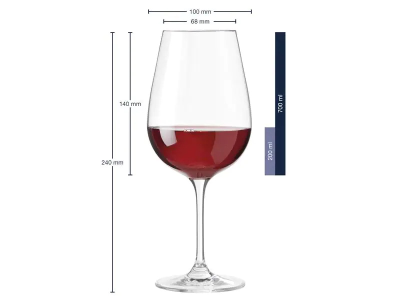 Leonardo Rotweinglas Tivoli 700 ml, 6 Stück, Transparent