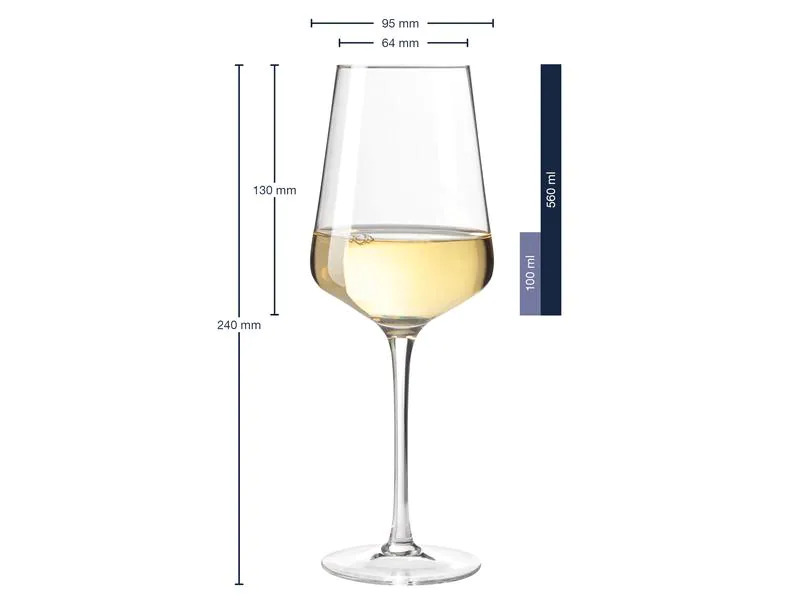 Leonardo Weissweinglas Puccini 560 ml, 6 Stück, Transparent