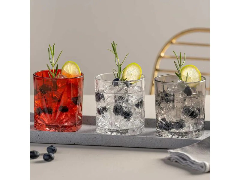 Leonardo Whiskyglas Capri 220 ml, 4 Stück, Grau