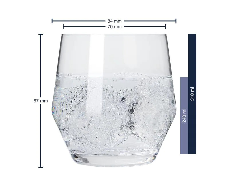 Leonardo Whiskyglas Puccini 310 ml, 6 Stück, Transparent 