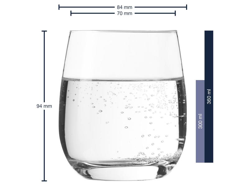 Leonardo Whiskyglas Tivoli 360 ml, 6 Stück, Transparent 