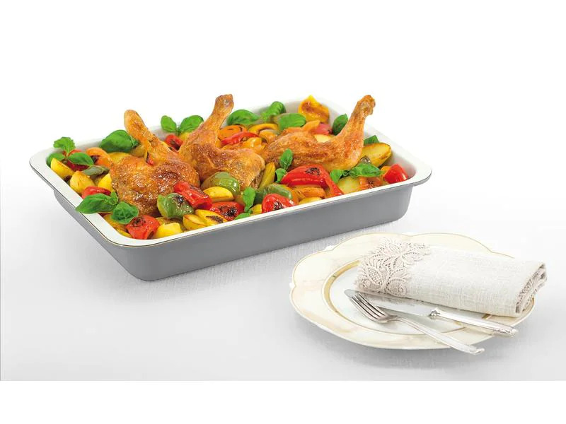 Zenker Auflaufform und Grillform Eckig, Crème