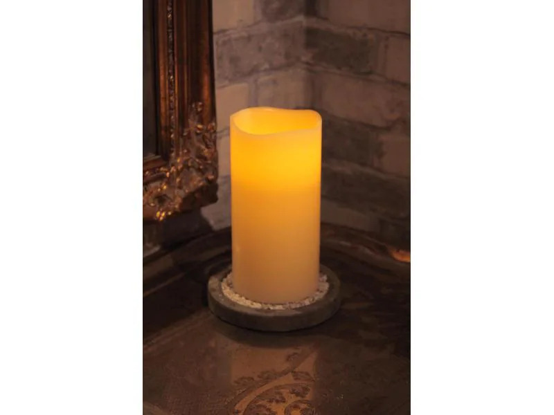 Star Trading LED-Kerze Big 10 cm x 25 cm, Beige