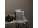 Star Trading LED-Kerze Flamme Cem, Ø 9 cm x 115 mm, Grau