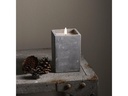 Star Trading LED-Kerze Flamme Cem, Ø 9 cm x 145 mm, Grau