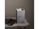 Star Trading LED-Kerze Flamme Cem, Ø 9 cm x 165 mm, Grau