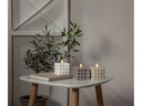 Star Trading LED-Kerze Flamme Dot, Ø 7.5 cm x 95 mm, Weiss