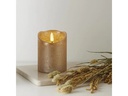 Star Trading LED-Kerze Flamme Rustic, 7.5 cm x 100 mm, Gold