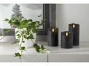 Star Trading LED-Kerze Flamme Rustic, 7.5 cm x 100 mm, Schwarz