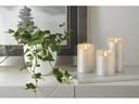 Star Trading LED-Kerze Flamme Rustic, 7.5 cm x 100 mm, Silber
