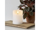 Star Trading LED-Kerze Flamme Rustic, 7.5 cm x 100 mm, Weiss