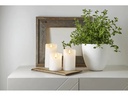 Star Trading LED-Kerze Flamme Rustic, 7.5 cm x 100 mm, Weiss