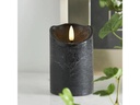 Star Trading LED-Kerze Flamme Rustic, 7.5 cm x 125 mm, Schwarz