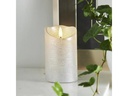 Star Trading LED-Kerze Flamme Rustic, 7.5 cm x 125 mm, Silber