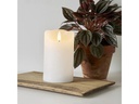 Star Trading LED-Kerze Flamme Rustic, 7.5 cm x 125 mm, Weiss