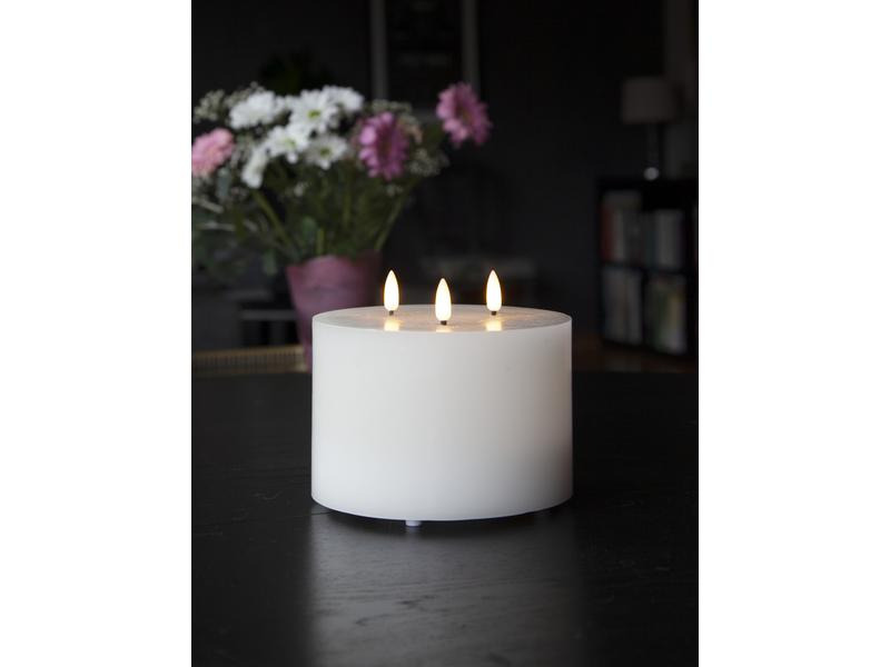 Star Trading LED-Kerze Pillar 15 cm x 10.5 cm, Weiss