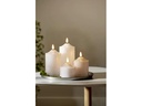 Star Trading LED-Kerze Pillar Flamme 7.5 cm x 12 cm, Weiss