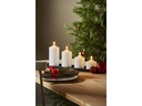 Star Trading LED-Kerze Pillar Flamme 7.5 cm x 12 cm, Weiss