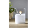 Star Trading LED-Kerze Pillar Flamme 9 cm x 12.5 cm, Transparent