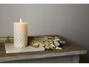 Star Trading LED-Kerze Pillar Flamme Swirl, Ø 7.5 cm x 150 mm, Beige