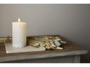 Star Trading LED-Kerze Pillar Flamme Swirl, Ø 7.5 cm x 150 mm, Weiss