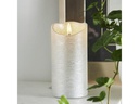 Star Trading LED-Kerzen Set Flamme Rustic, Ø 75 cm x 150 mm, Silber