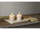 Star Trading LED-Kerzen Set Flamme Swirl, Ø 5 cm x 75 mm, Beige