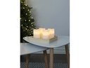 Star Trading LED-Kerzen Set Pillar May 7.5 cm x 12.5 cm, Weiss