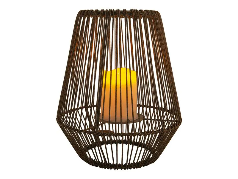 Näve Windlicht Deko-Solarleuchte, Braun
