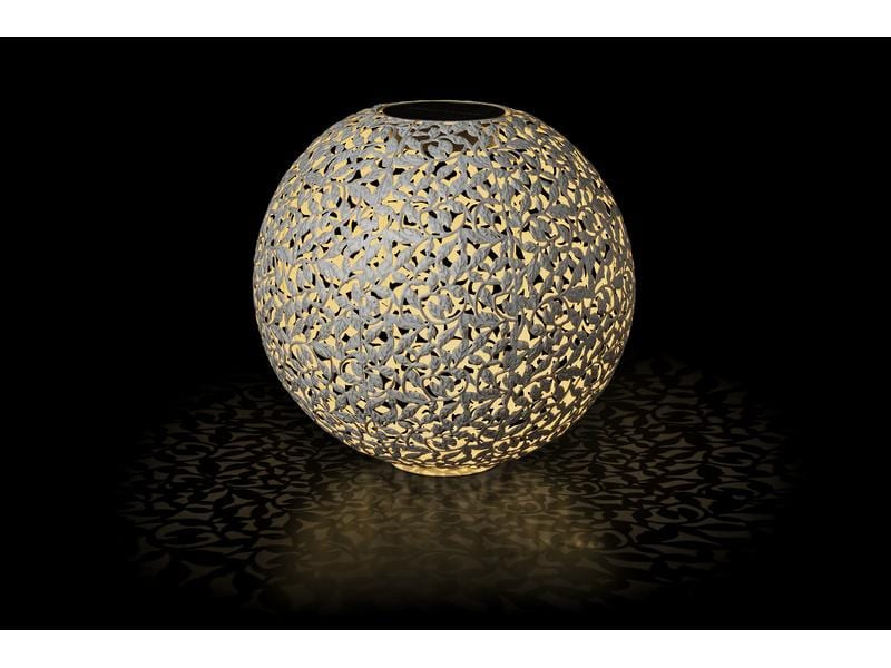 STT Laterne Ball Solar Antic 40 cm Weiss