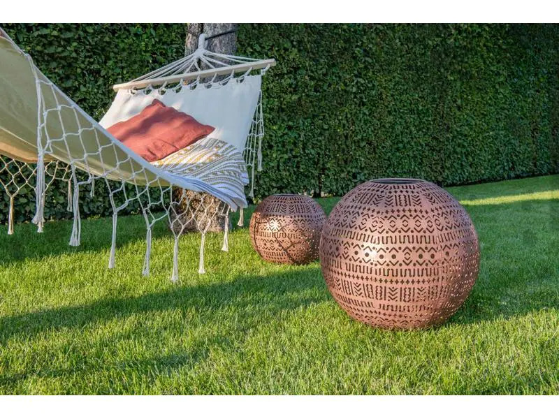 STT Laterne Solar Antic Ball Boho, ⌀ 40, Braun