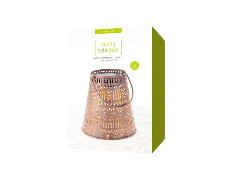 STT Laterne Solar Antic Boho, ⌀ 15, Braun