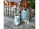 STT Laterne Solar Antic Dandelion 32.5 cm Hellblau