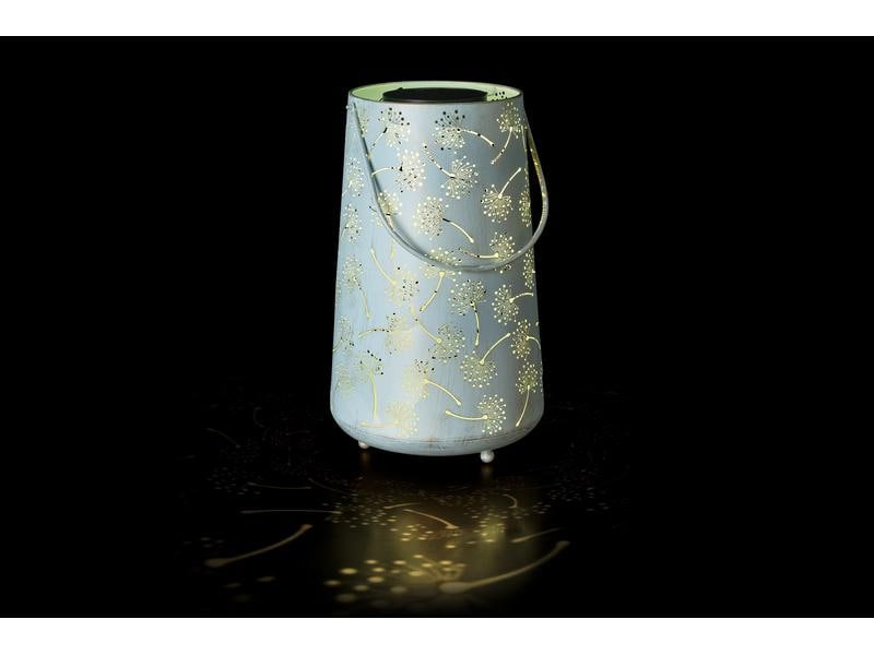 STT Laterne Solar Antic Dandelion 46 cm Hellblau