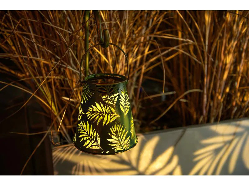 STT Laterne Solar Antic Lantern Bamboo, Grün