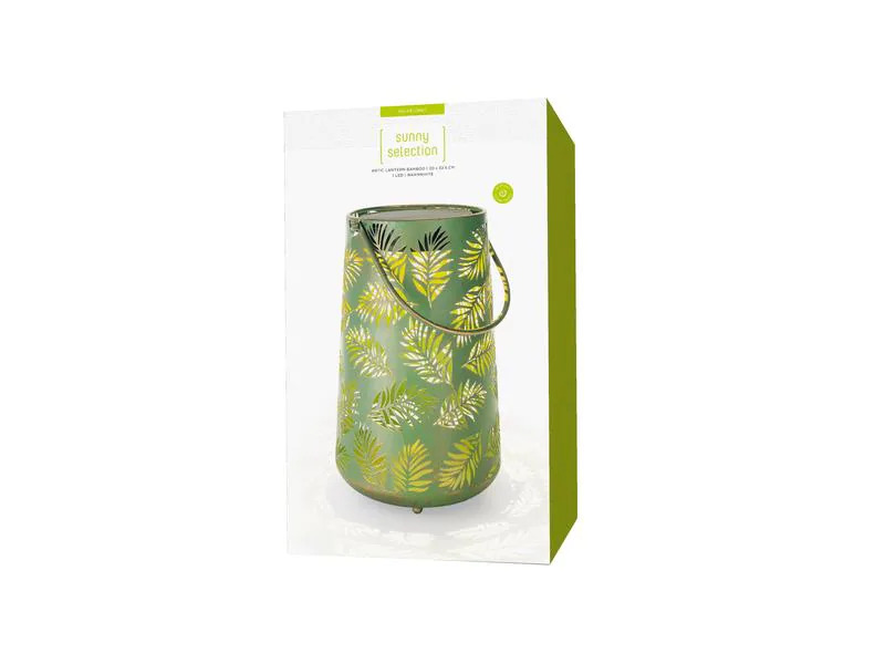 STT Laterne Solar Antic Lantern Bamboo, Grün