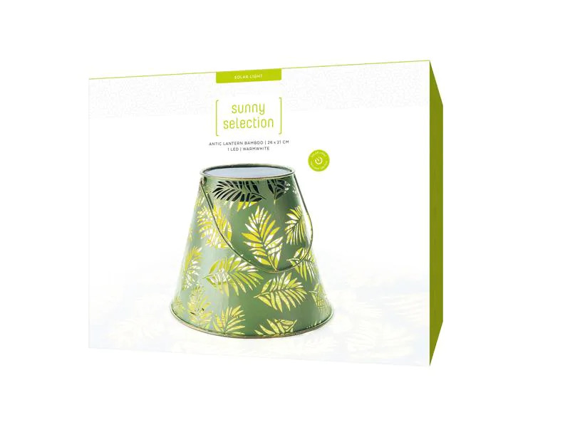 STT Laterne Solar Antic Lantern Bamboo, Grün