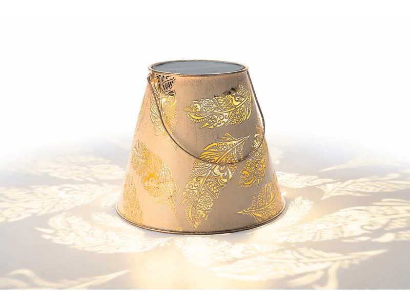 STT Laterne Solar Antic Lantern Feather, Beige