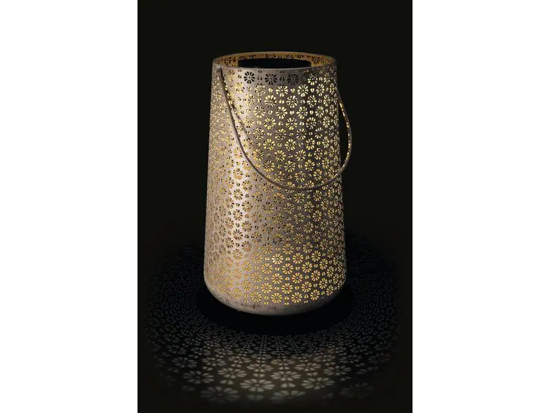 STT Laterne Solar Antic Lantern Platin, Grau